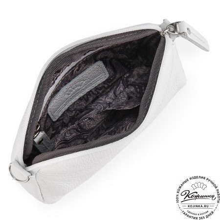 Кожаный клатч "Марта" (белый)